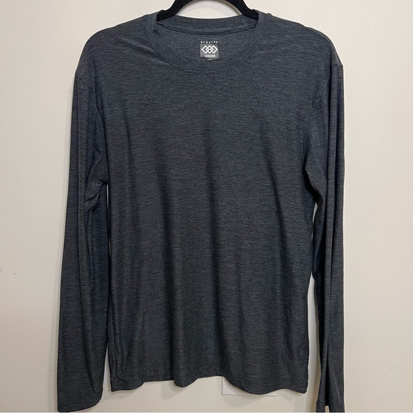 Leg3Nd Other - Men's Gray LEG3ND Long Sleeve Shirt Athletic Workout Fitness Comfort Casual Gym